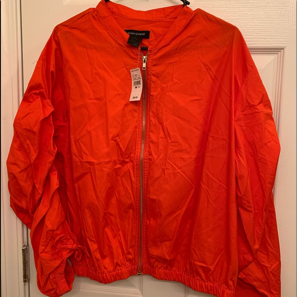 NWT Ashley Stewart lightweight Nylon Bomber Jacket